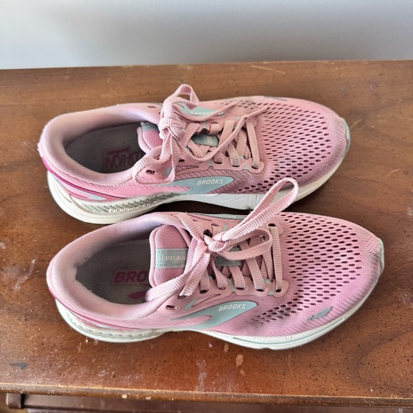 Women's Brooks Adrenaline GTS 23, Zephyr/Blue/Coconut, 5 B Medium US - Picture 6 of 9